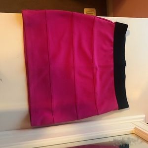 Magenta bodycon skirt